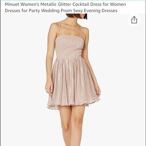 Minuet women’s Metallic Glitter Cocktail Dress